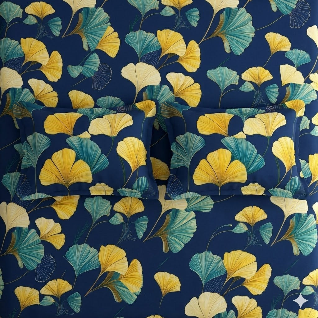 Glace Cotton Double Bedsheet with 2 Pillow Covers - Fade Resistant Soft Breathable Fabric