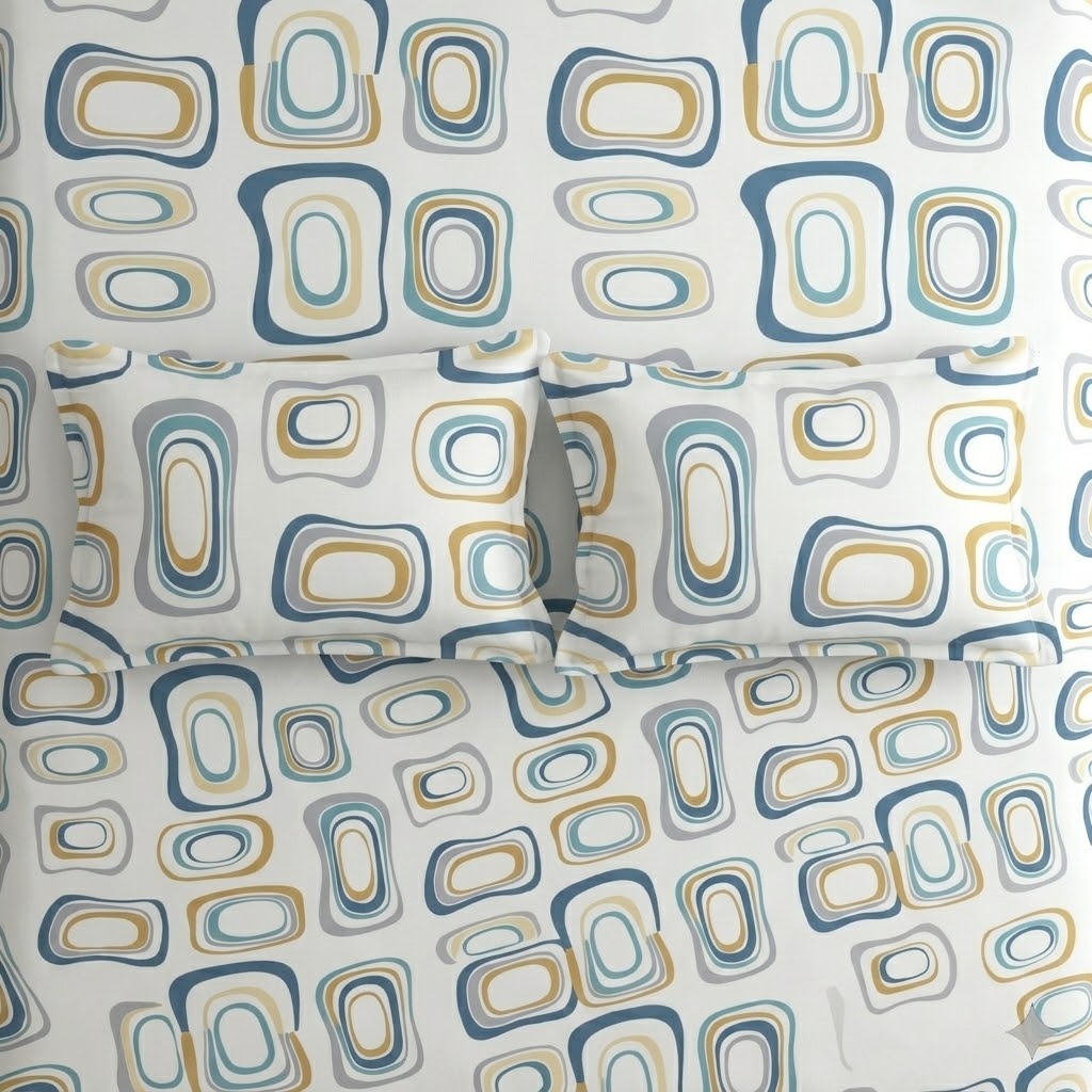 Glace Cotton Double Bedsheet with 2 Pillow Covers - Fade Resistant Soft Breathable Fabric