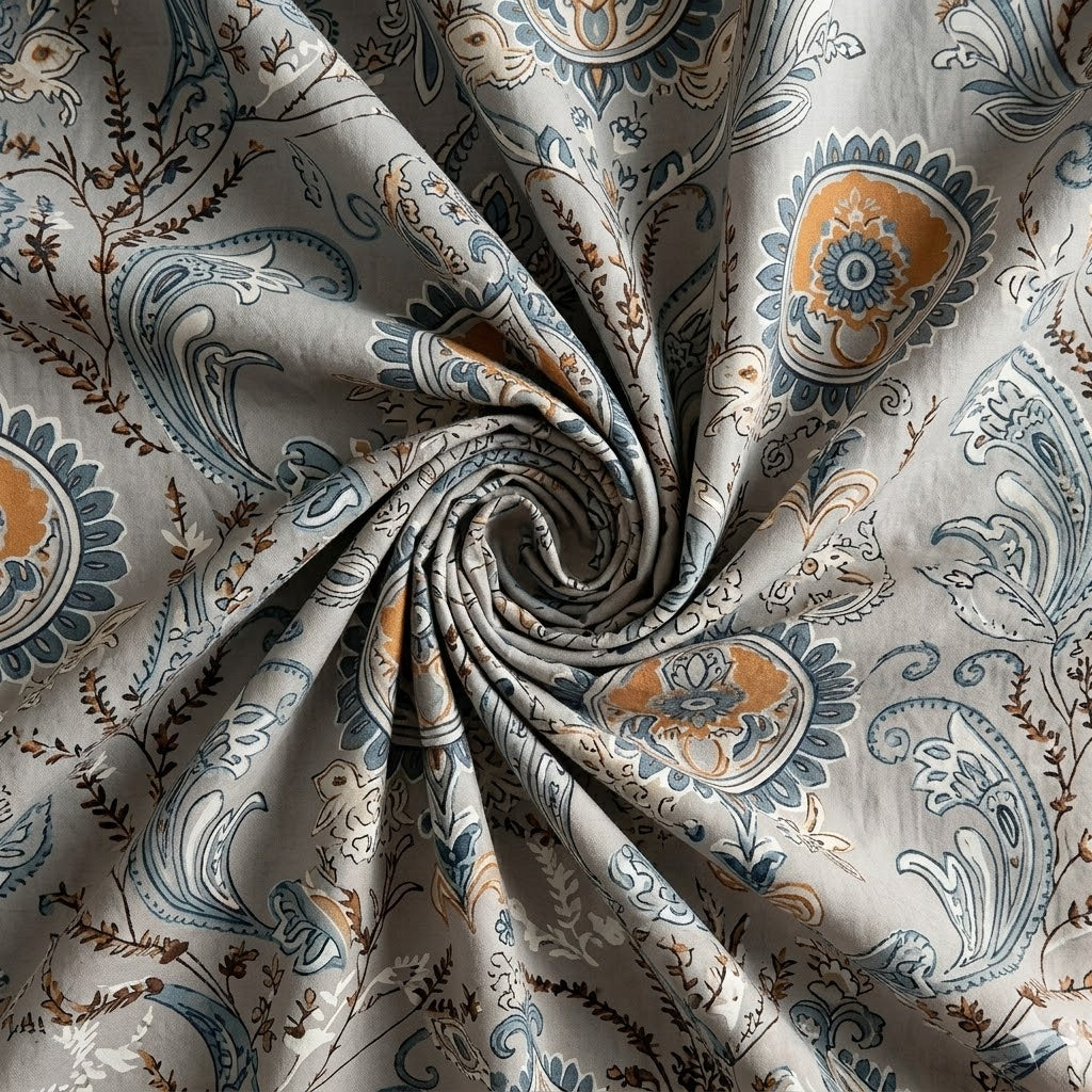 Glace Cotton Double Bedsheet with 2 Pillow Covers - Fade Resistant Soft Breathable Fabric