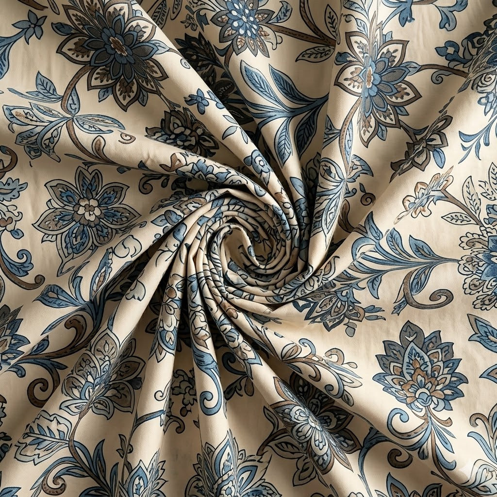 Glace Cotton Double Bedsheet with 2 Pillow Covers - Fade Resistant Soft Breathable Fabric