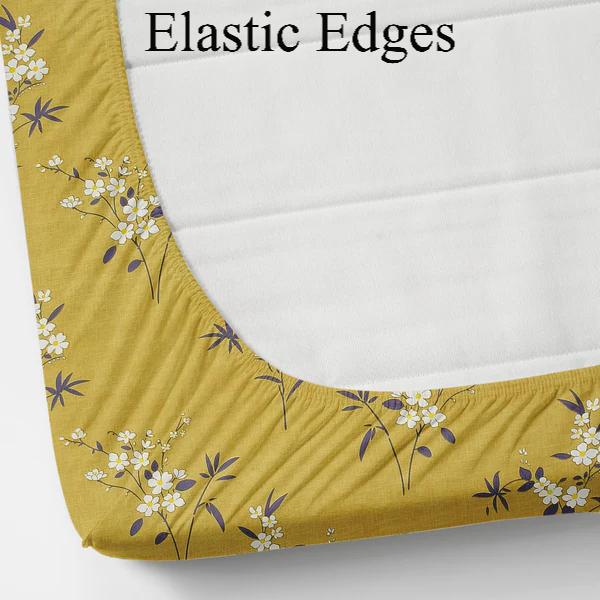 Fitted King Size Bedsheet Glace Cotton with all Round Elastic 72x78x7
