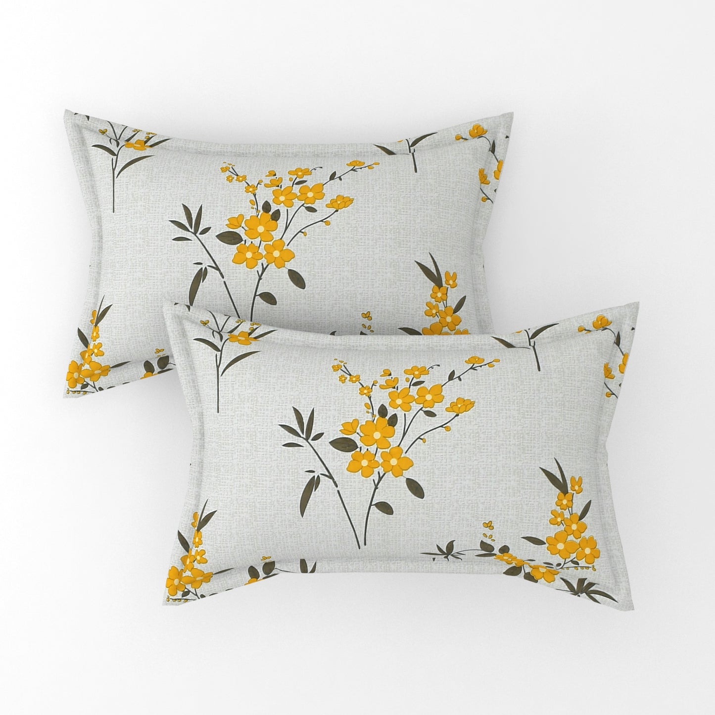 Pack of 2 Fitted King Size Bedsheet Glace Cotton with all Round Elastic 72x78x7