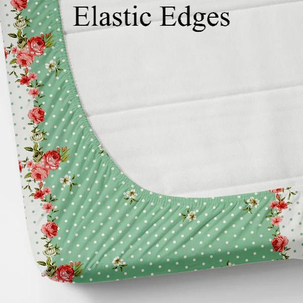 Fitted King Size Bedsheet Glace Cotton with all Round Elastic 72x78x7