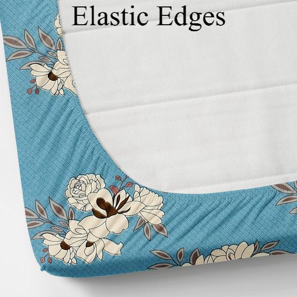 Fitted King Size Bedsheet Glace Cotton with all Round Elastic 72x78x7