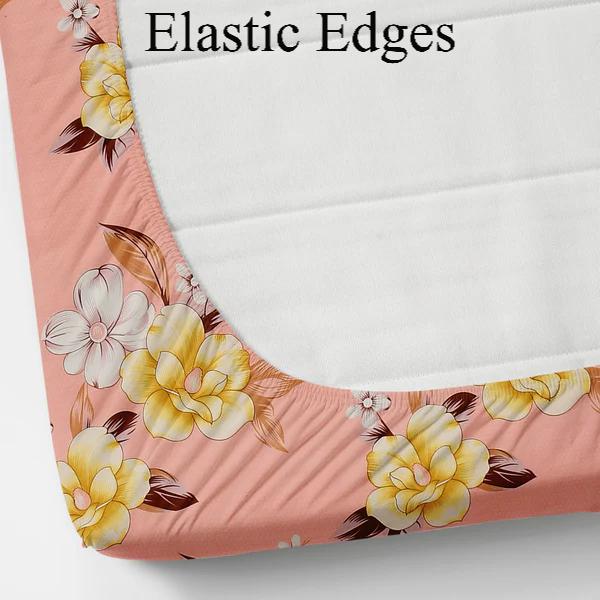 Fitted King Size Bedsheet Glace Cotton with all Round Elastic 72x78x7