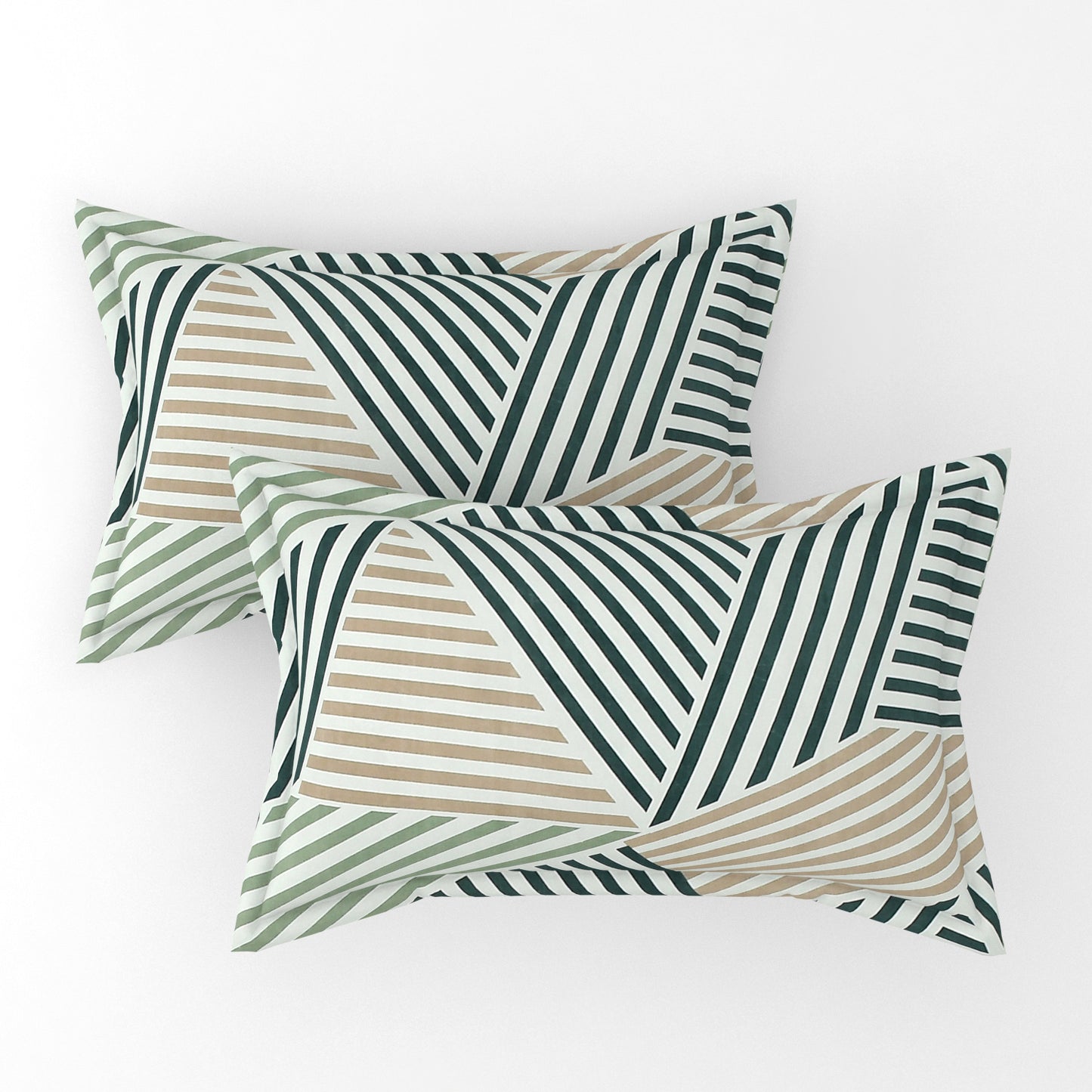 Pack of 2 Fitted King Size Bedsheet Glace Cotton with all Round Elastic 72x78x7