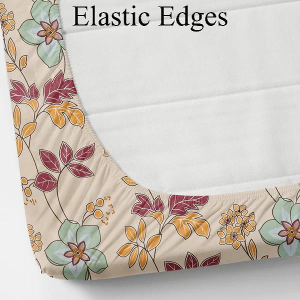 Fitted King Size Bedsheet Glace Cotton with all Round Elastic 72x78x7