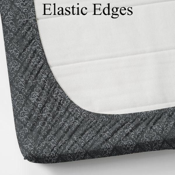 Fitted King Size Bedsheet Glace Cotton with all Round Elastic 72x78x7