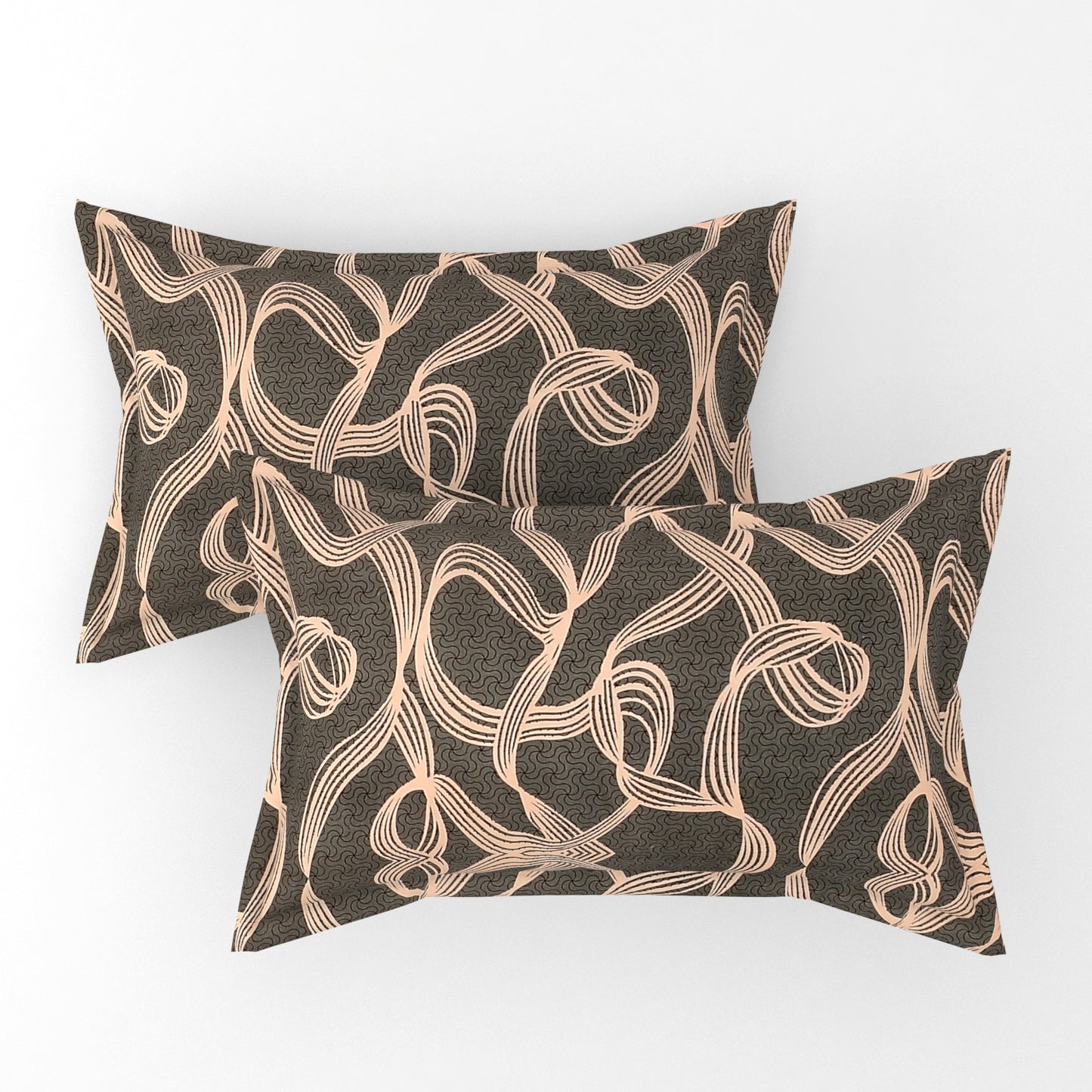 Pack of 2 Fitted King Size Bedsheet Glace Cotton with all Round Elastic 72x78x7