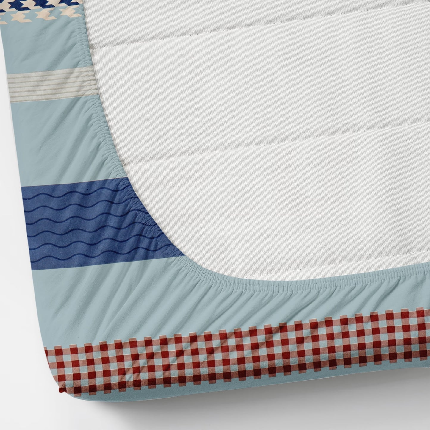 Cotton Bolls Fitted Elatic King Size Double Bedsheet