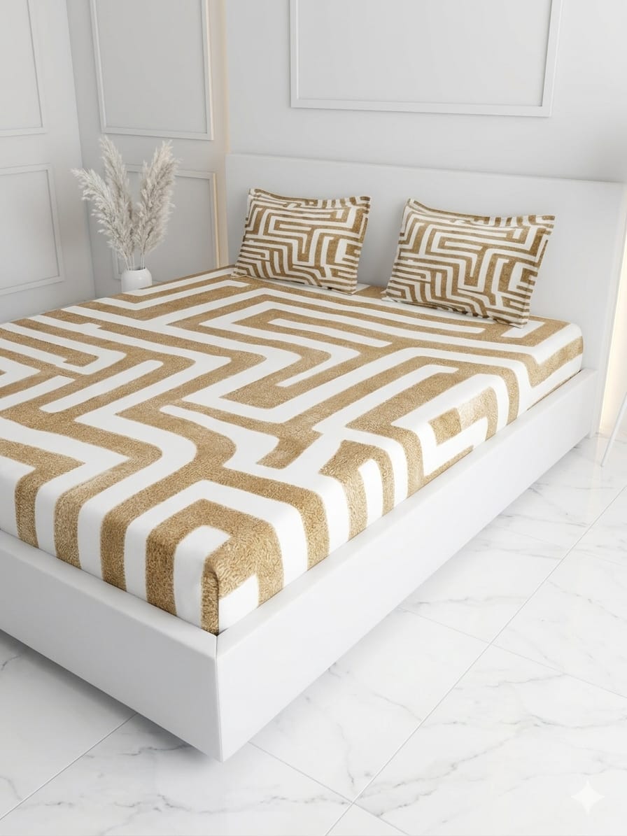 Glace Cotton Double Bedsheet with 2 Pillow Covers - Fade Resistant Soft Breathable Fabric (Copy) (Copy) (Copy) (Copy) (Copy) (Copy) (Copy) (Copy)