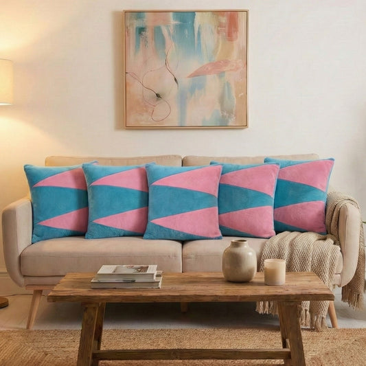 Cotton Bolls Textiles Microfiber Decorative Cushion Covers 40x40 cm Pack of 5