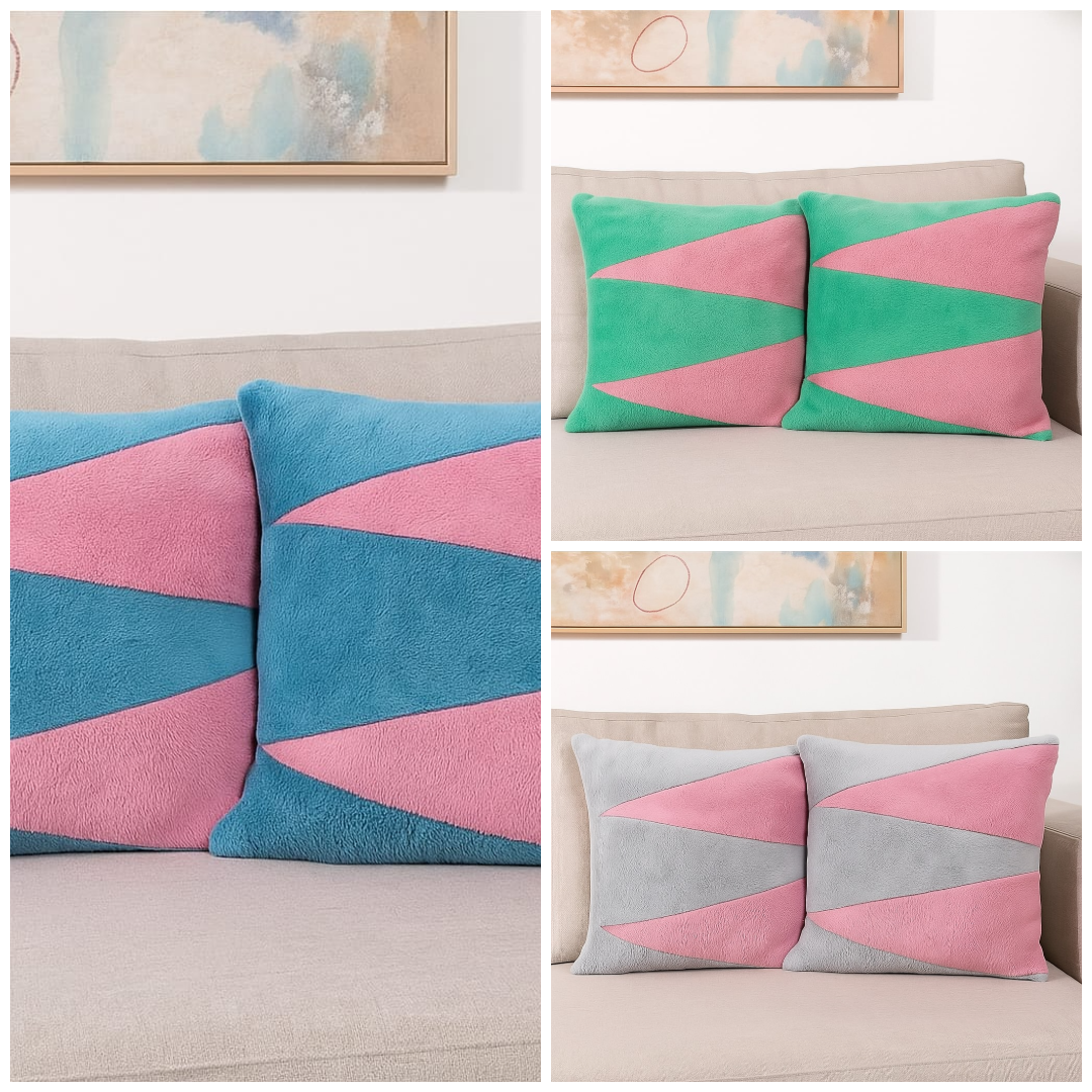 Cotton Bolls Textiles Microfiber Decorative Cushion Covers 40x40 cm Pack of 2