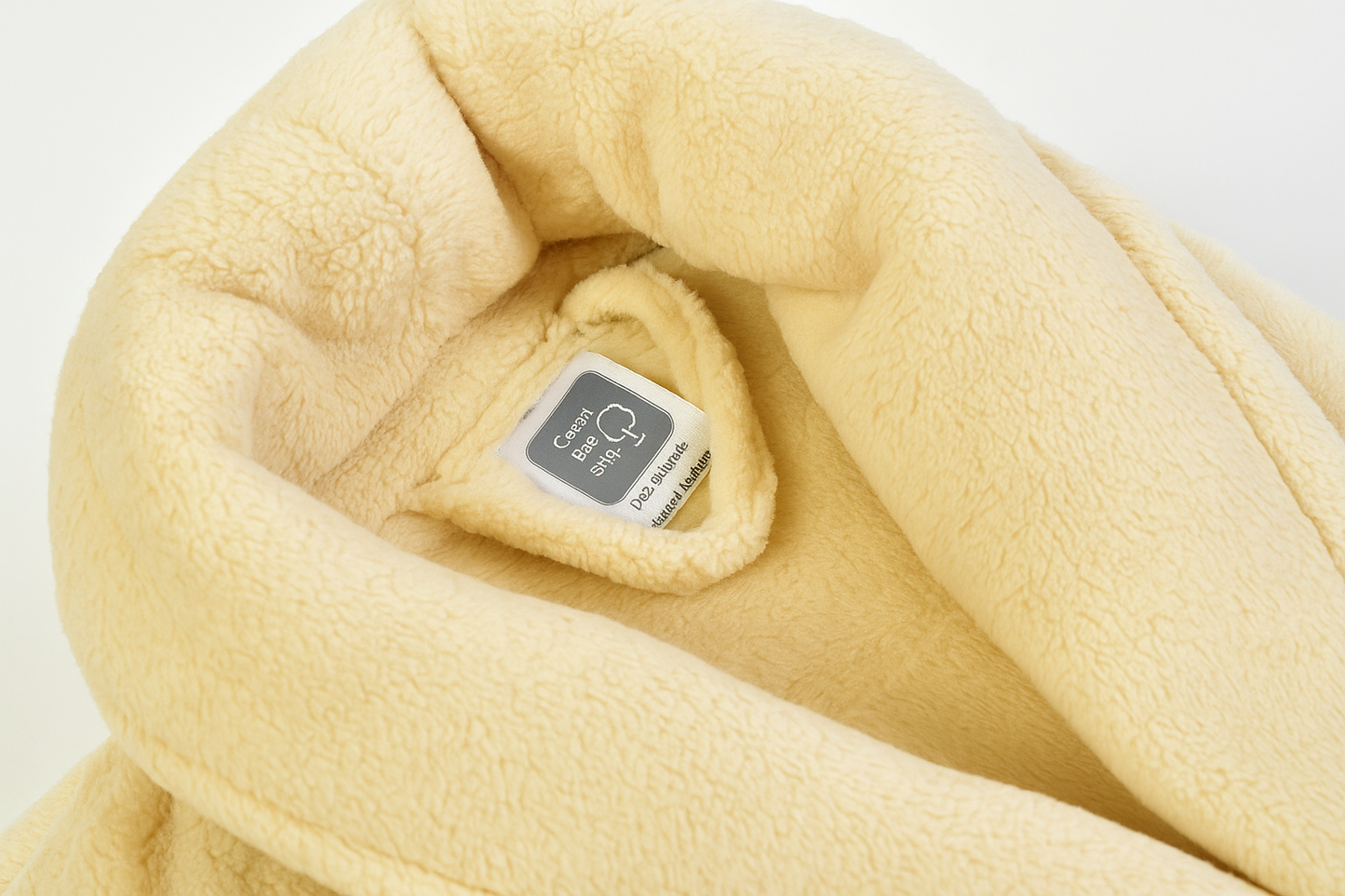 Luxury Plush Grey Unisex Bath Robe Made with Super Soft & Highly Absorbent Microfiber - Cream