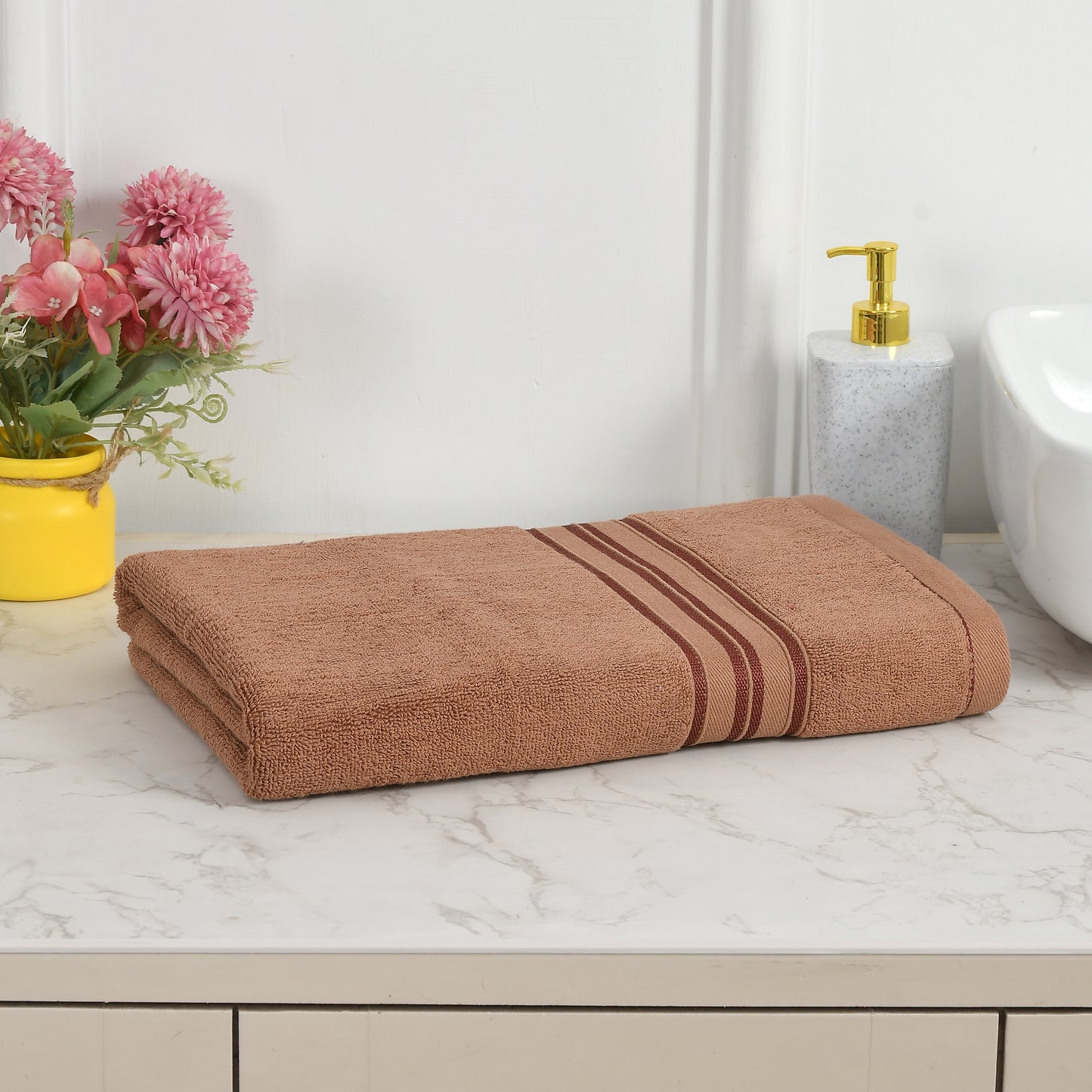 Bath Towel 100% Cotton 600 GSM Large Size 72x142 CM Coffee