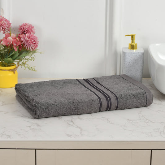 Bath Towel 100% Cotton 600 GSM Large Size 72x142 CM Dark Grey