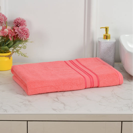 Bath Towel 100% Cotton 600 GSM Large Size 72x142 CM Peach