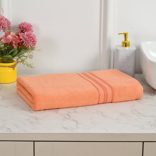 Bath Towel 100% Cotton 600 GSM Large Size 72x142 CM Coral