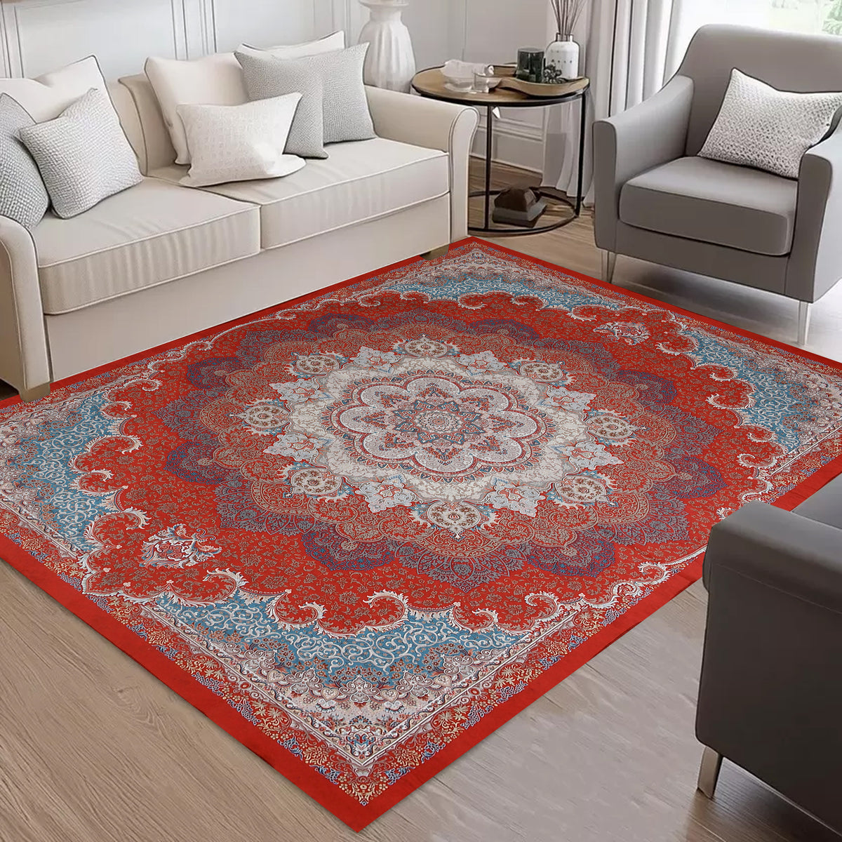 Classic Printed Room Carpet – 5×7 Feet, Foldable & Lightweight
