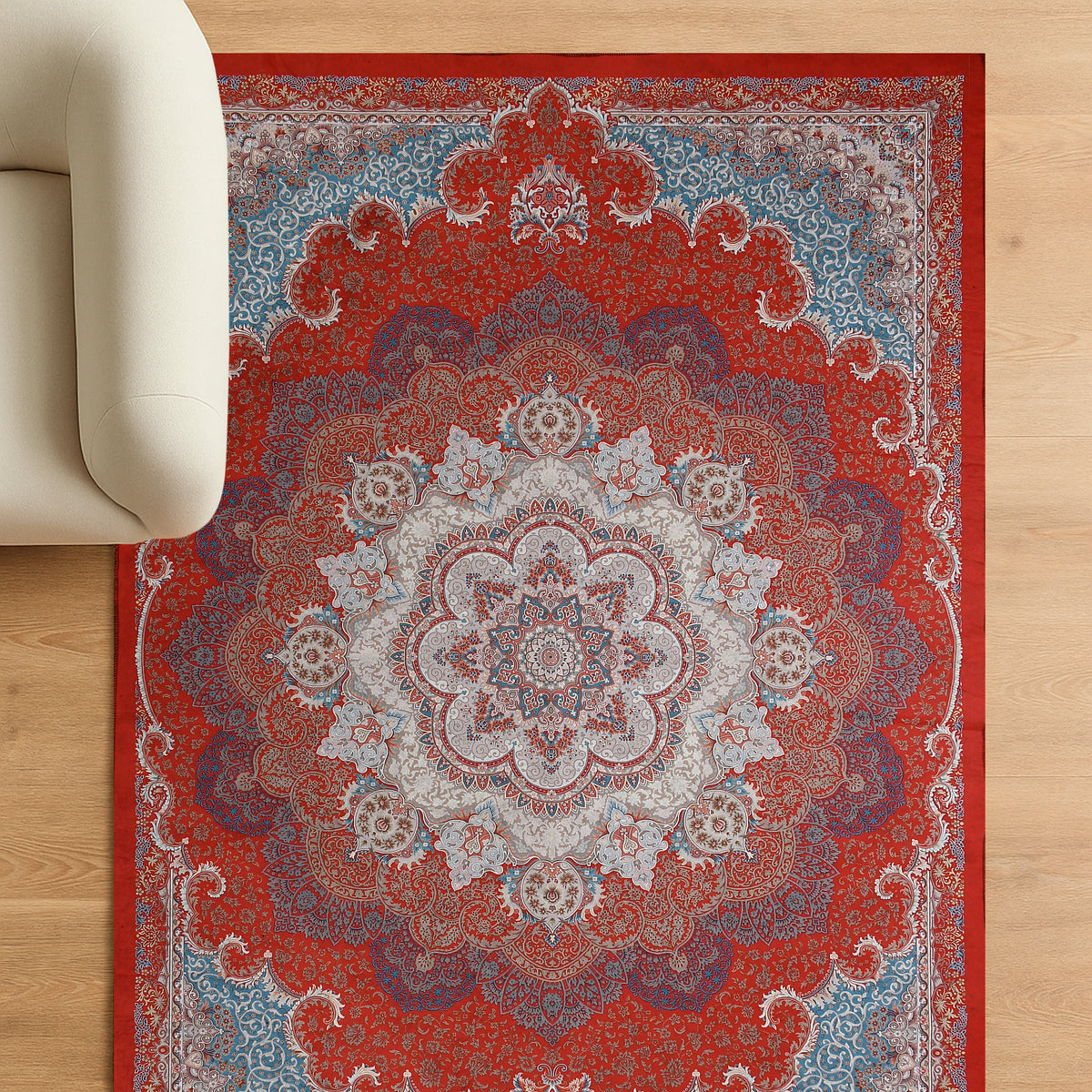 Classic Printed Room Carpet – 5×7 Feet, Foldable & Lightweight