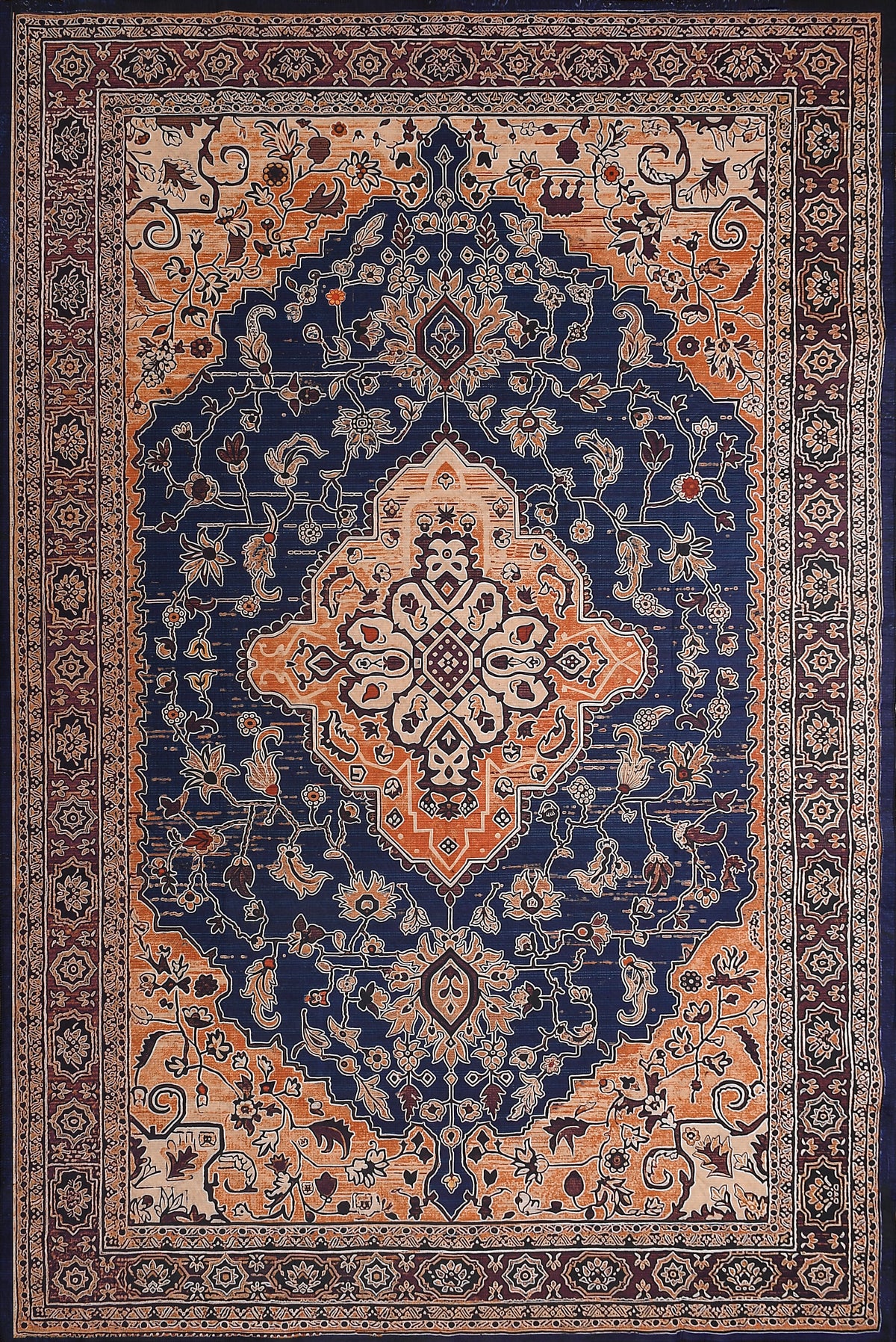 Classic Printed Room Carpet – 5×7 Feet, Foldable & Lightweight