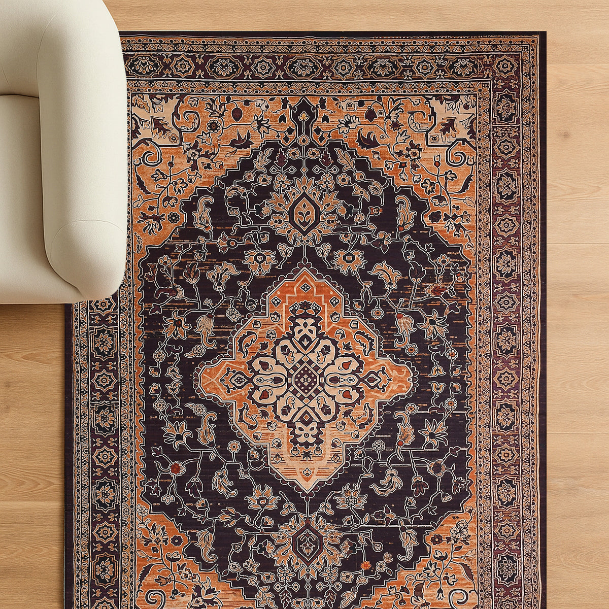 Classic Printed Room Carpet – 5×7 Feet, Foldable & Lightweight