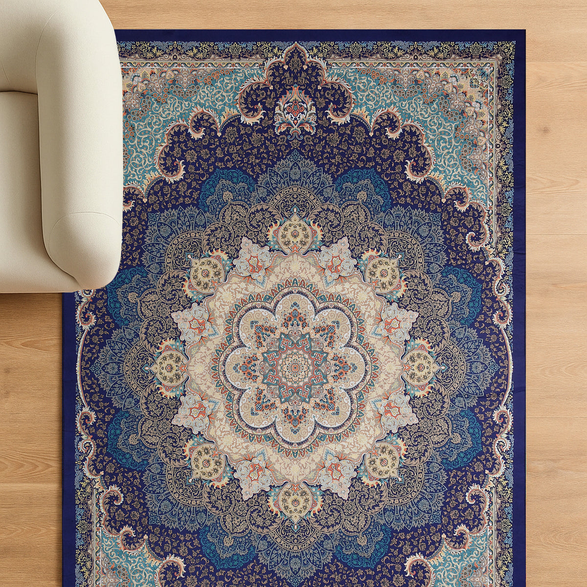 Classic Printed Room Carpet – 5×7 Feet, Foldable & Lightweight
