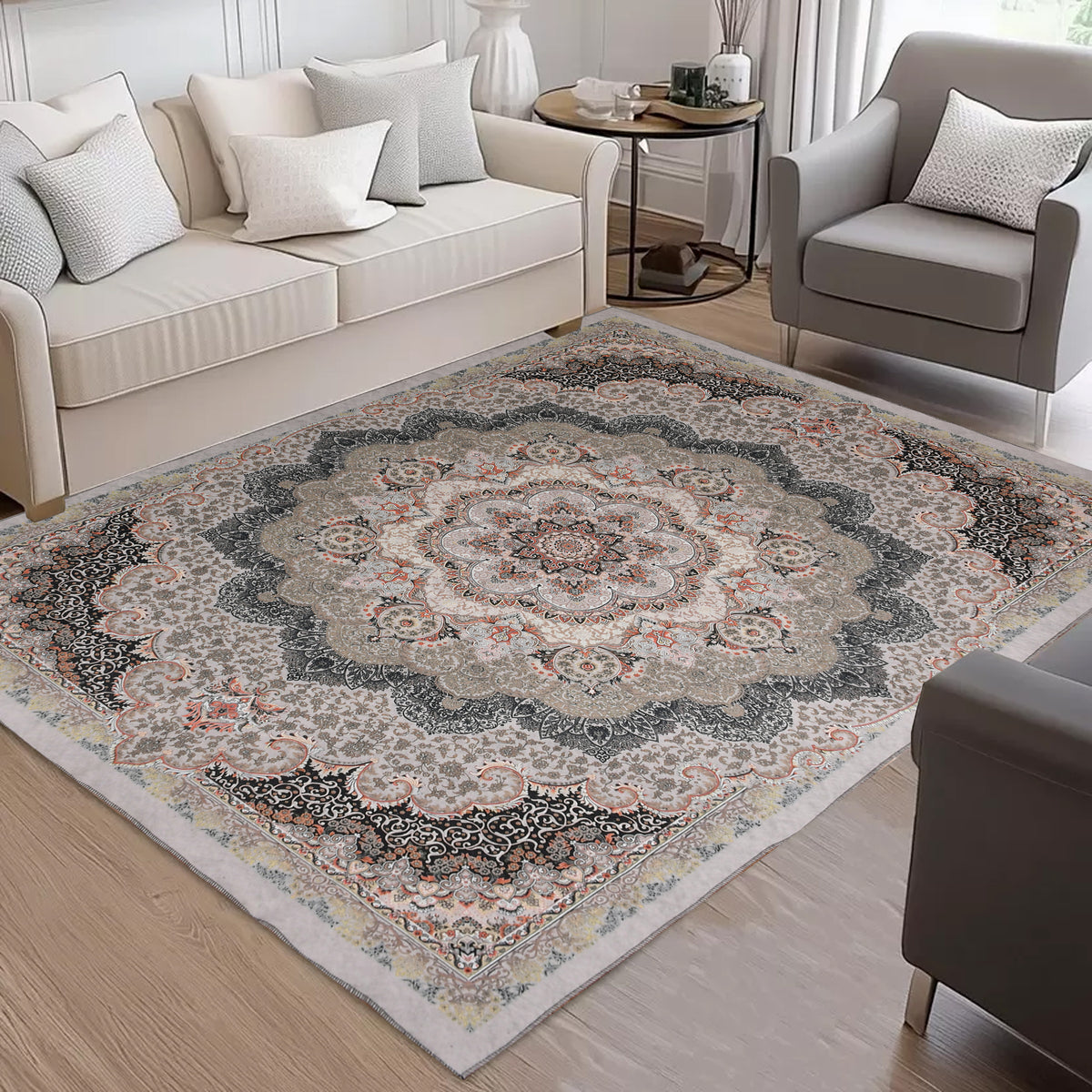 Classic Printed Room Carpet – 5×7 Feet, Foldable & Lightweight