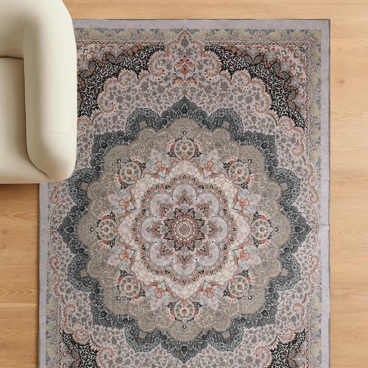 Classic Printed Room Carpet – 5×7 Feet, Foldable & Lightweight