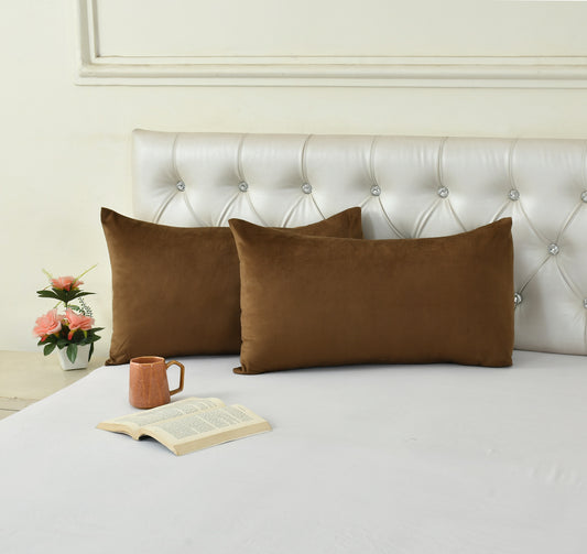 Cotton Bolls Textiles Holland Velvet Decorative Pillow Covers 40x60 cm Pack of 2