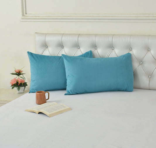 Cotton Bolls Textiles Holland Velvet Decorative Pillow Covers 40x60 cm Pack of 2