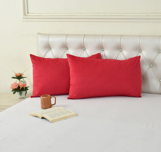 Cotton Bolls Textiles Holland Velvet Decorative Pillow Covers 40x60 cm Pack of 2