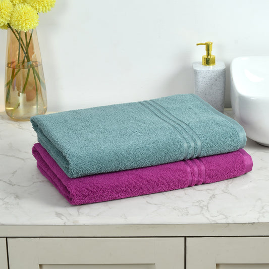 Luster Bath Towel Pack of 2 300 GSM Super Soft Microfiber 70x140 CM