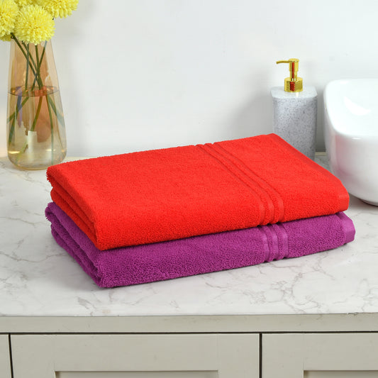 Luster Bath Towel Pack of 2 300 GSM Super Soft Microfiber 70x140 CM