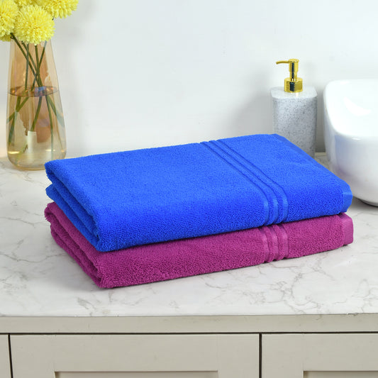 Luster Bath Towel Pack of 2 300 GSM Super Soft Microfiber 70x140 CM
