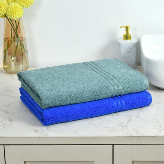 Luster Bath Towel Pack of 2 300 GSM Super Soft Microfiber 70x140 CM