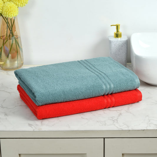 Pack of 2 Bath Towels Microfiber 70x140 CM