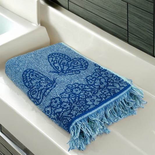 Dual Side 100% Cotton Bath Towel soft, absorbent 550 GSM Large 70x140 cm
