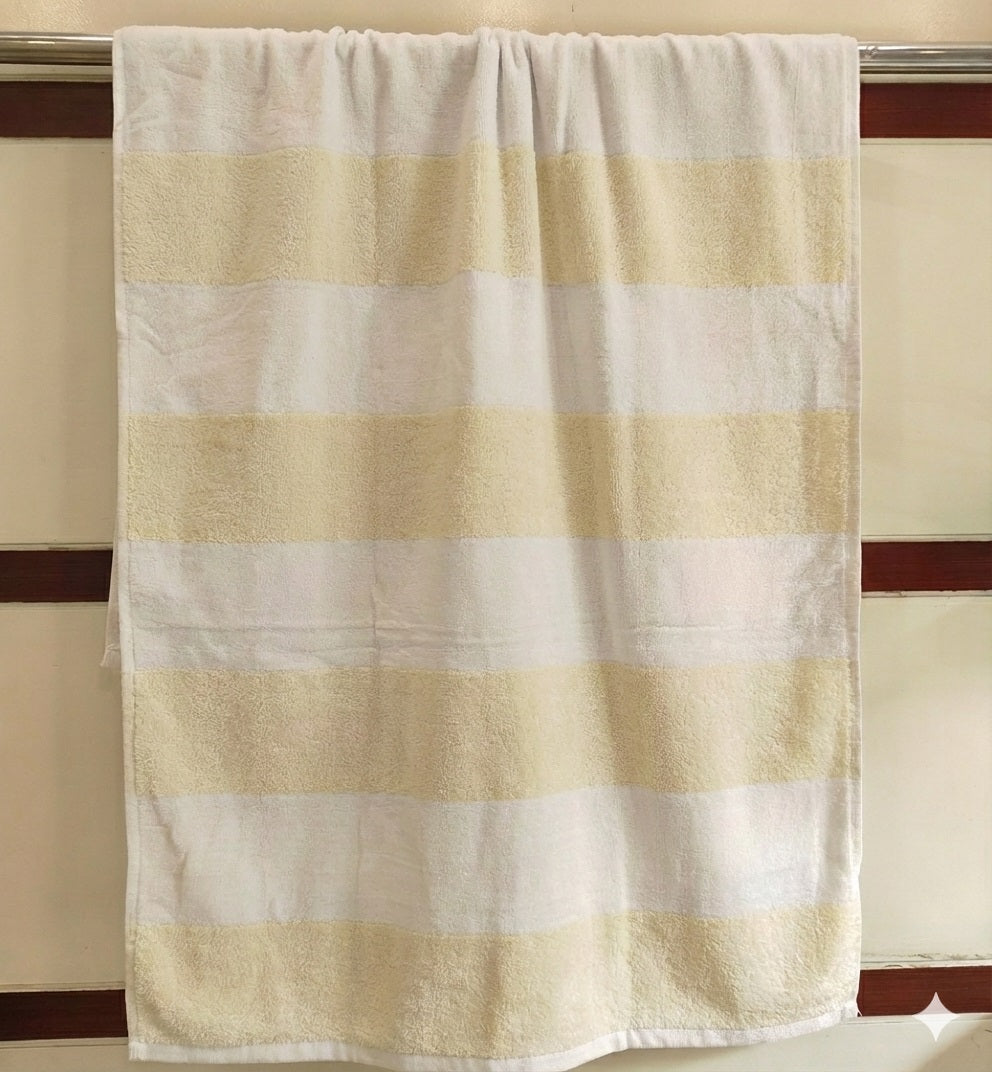 Bath Towel 100% Cotton 400 GSM Large Size 72x142 CM Beige
