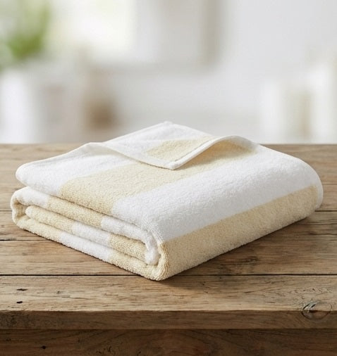 Bath Towel 100% Cotton 400 GSM Large Size 72x142 CM Beige