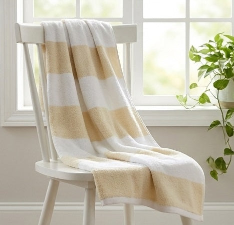 Bath Towel 100% Cotton 400 GSM Large Size 72x142 CM Beige