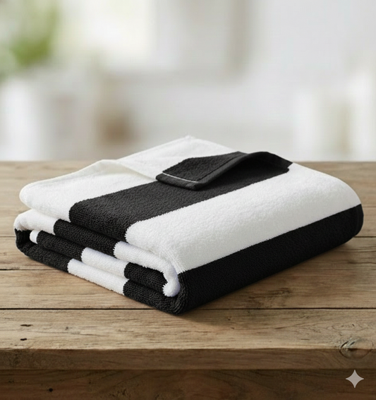 Bath Towel 100% Cotton 400 GSM Large Size 72x142 CM Black