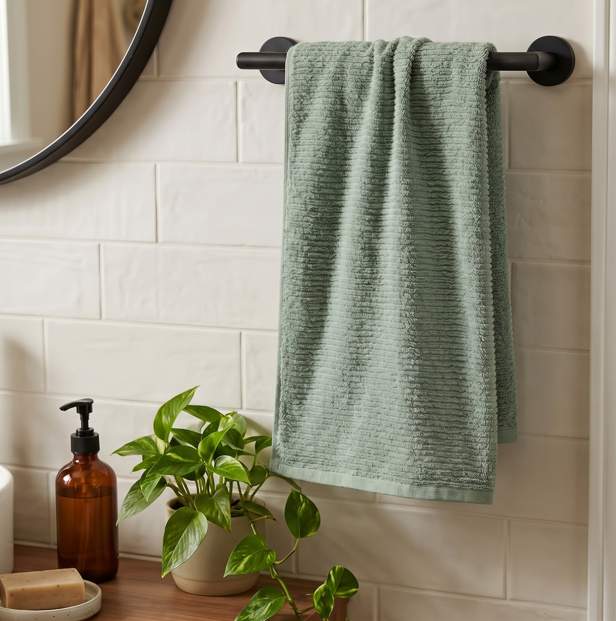 Bath Towel 100% Cotton 600 GSM Large Size 72x142 CM Mint Green
