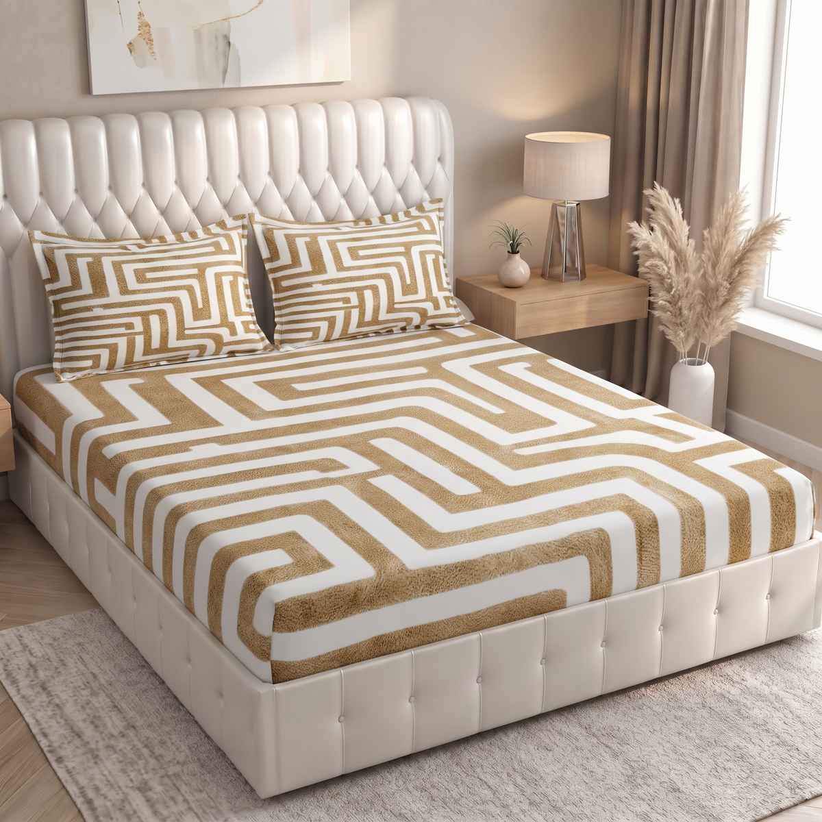 Glace Cotton Double Bedsheet with 2 Pillow Covers - Fade Resistant Soft Breathable Fabric (Copy) (Copy) (Copy) (Copy) (Copy) (Copy) (Copy) (Copy)