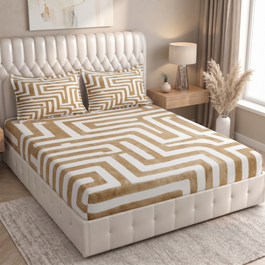 Glace Cotton Double Bedsheet with 2 Pillow Covers - Fade Resistant Soft Breathable Fabric (Copy) (Copy) (Copy) (Copy) (Copy) (Copy) (Copy) (Copy)