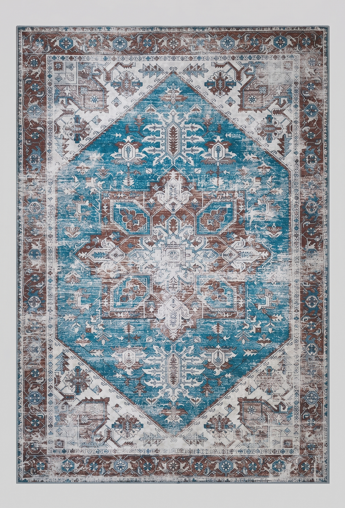 Classic Printed Room Carpet – 5×7 Feet, Traditional Print, Foldable & Lightweight