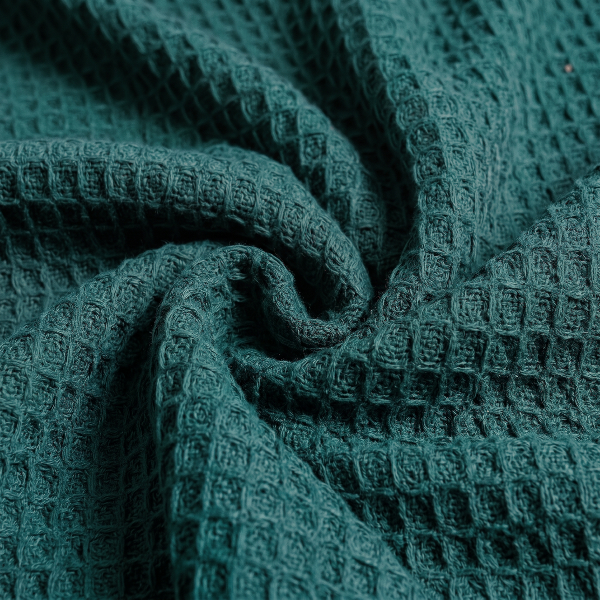 Hand Woven Cotton Throw Blanket 50x60" – Soft, Breathable Green Sofa Blanket