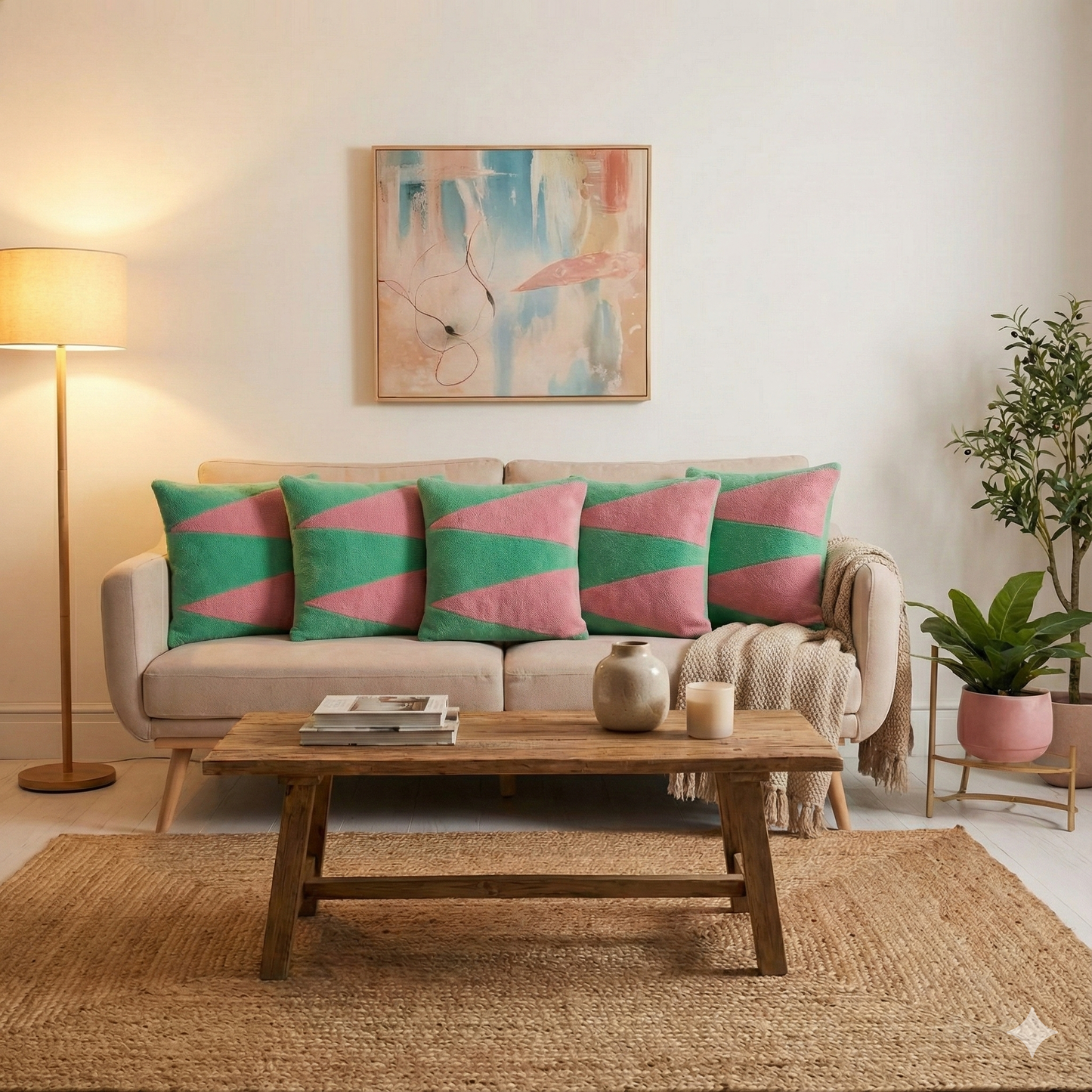 Cotton Bolls Textiles Microfiber Decorative Cushion Covers 40x40 cm Pack of 5