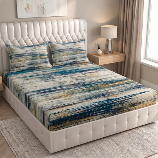 Glace Cotton Double Bedsheet with 2 Pillow Covers - Fade Resistant Soft Breathable Fabric (Copy) (Copy) (Copy) (Copy) (Copy) (Copy) (Copy)