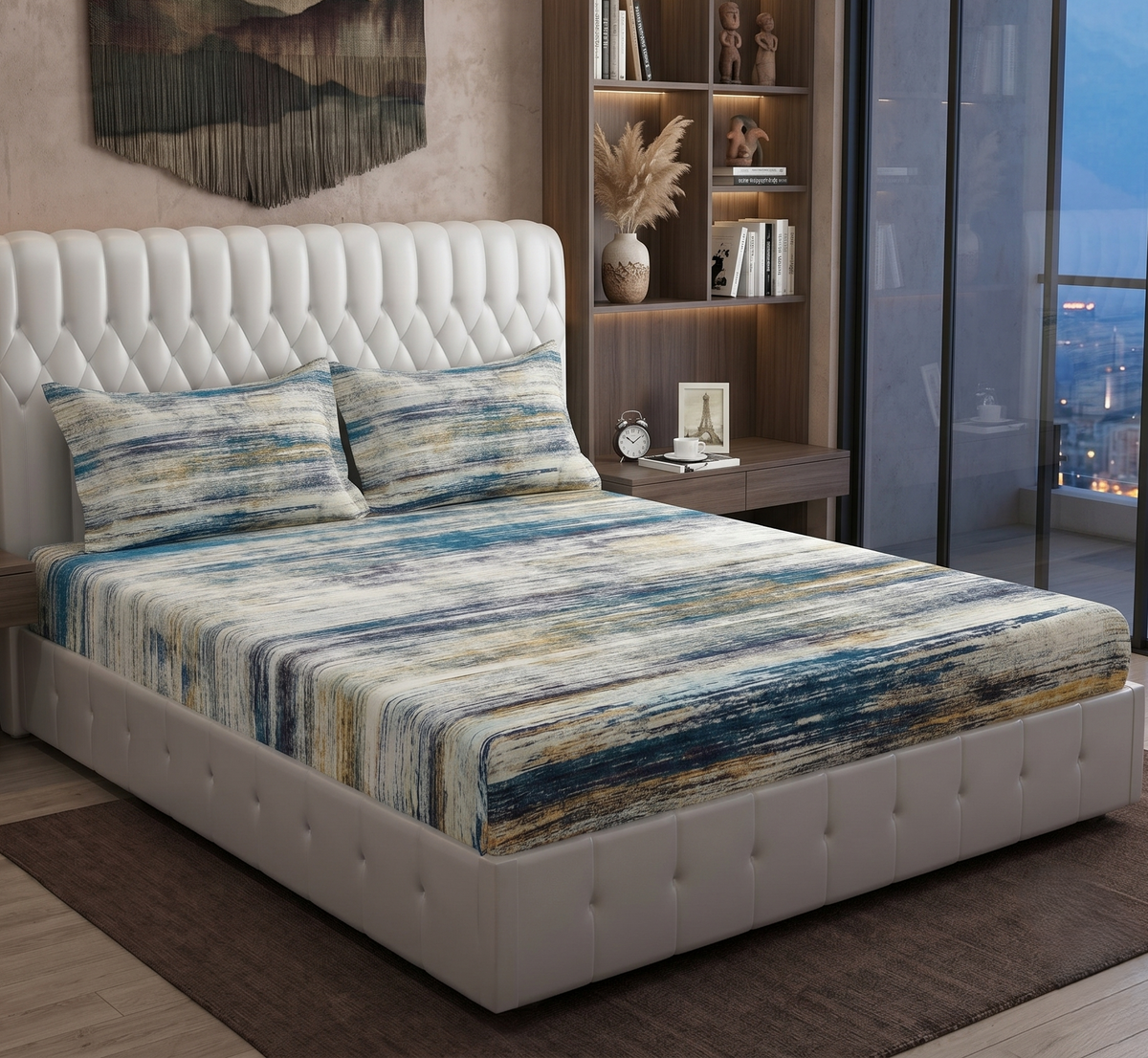 Glace Cotton Double Bedsheet with 2 Pillow Covers - Fade Resistant Soft Breathable Fabric (Copy) (Copy) (Copy) (Copy) (Copy) (Copy) (Copy)